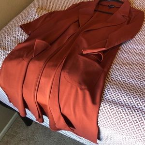 Burnt orange long blazer